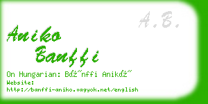 aniko banffi business card